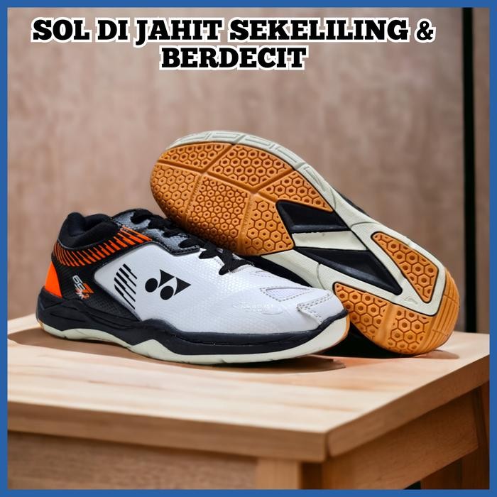 SEPATU BADMINTON YONEX_PRIA WANITA SOL DI JAHIT SEKELILING / SEPATU BULUTANGKIS PRIA SOL KARET