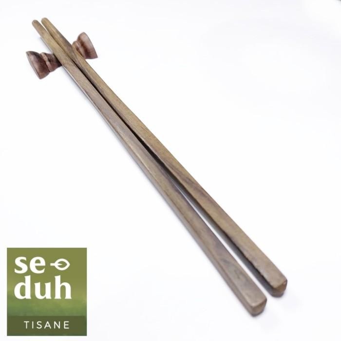 

Sumpit Kayu + dudukan sumpit / Natural wood chopstick with holder PREMIUM