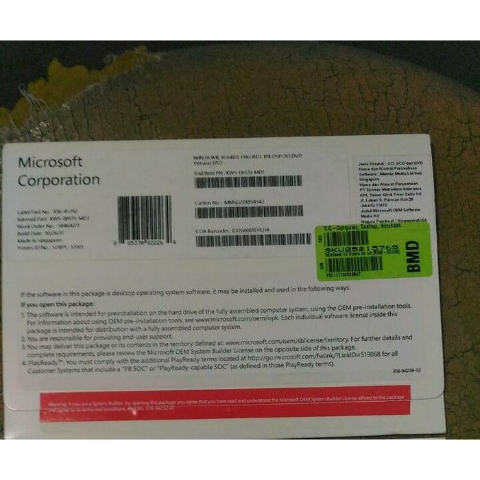 Murah.. Windows 10 Home 64 Bit