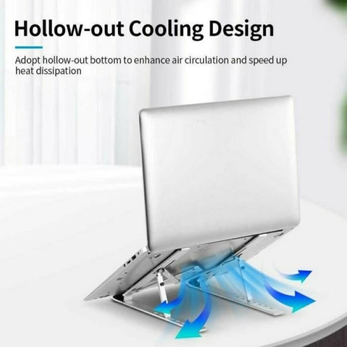 PROMO.. STAND BRACKET HOLDER LAPTOP ALUMINIUM PENYANGGA LAPTOP HIGH QUALITY