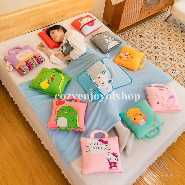 Balmut Tas Bantal Selimut Karakter Multifungsi Ukuran Selimut 140x200