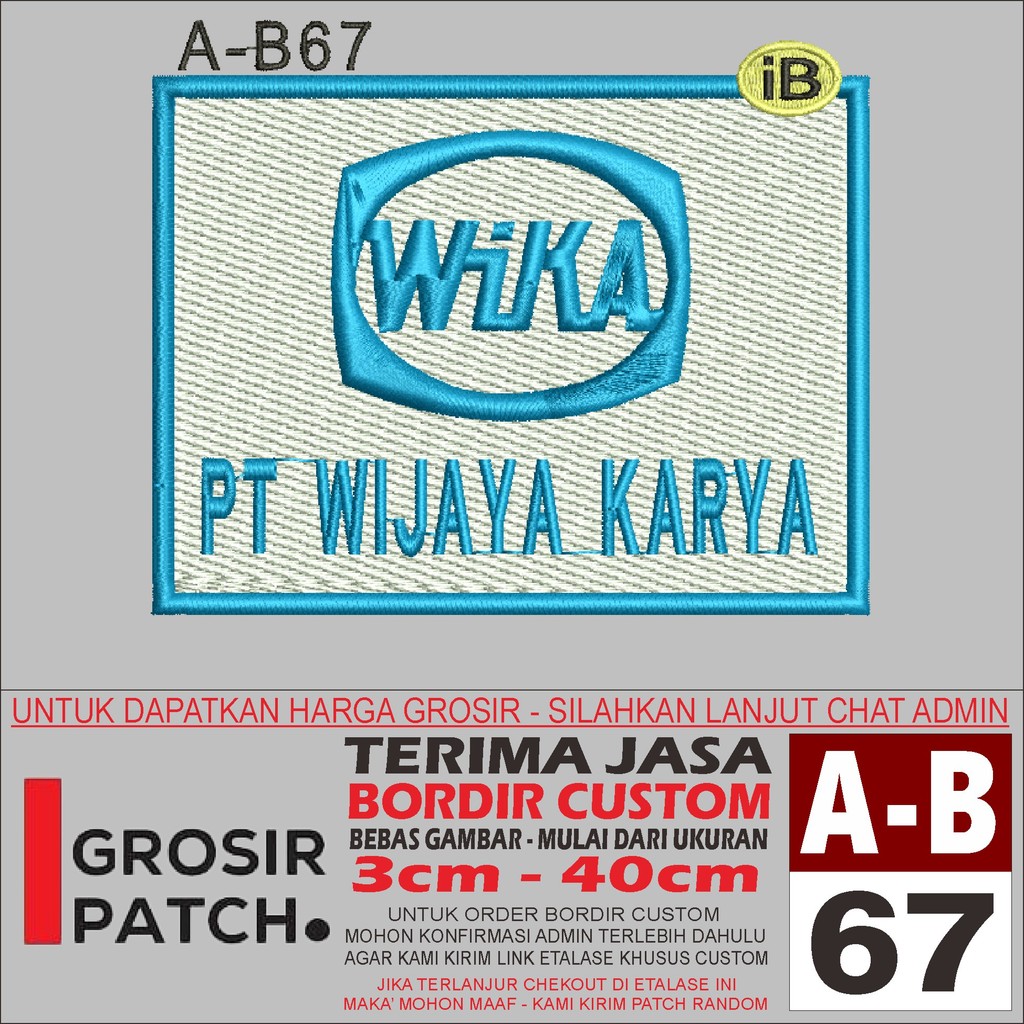 MB PATCH BORDIR A-B67 LOGO PT WIJAYA KARYA