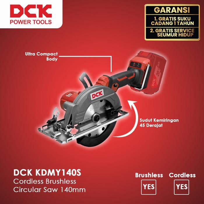 DCK KDMY140S Cordless Brushless Circular Saw 140mm