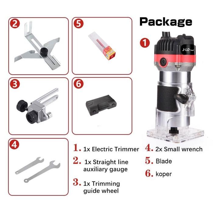 J.LD TOOL Mesin Router Profil Kayu murah komplit MESIN TRIMMER MT370 - ROUTER KAYU MESIN UKIR /