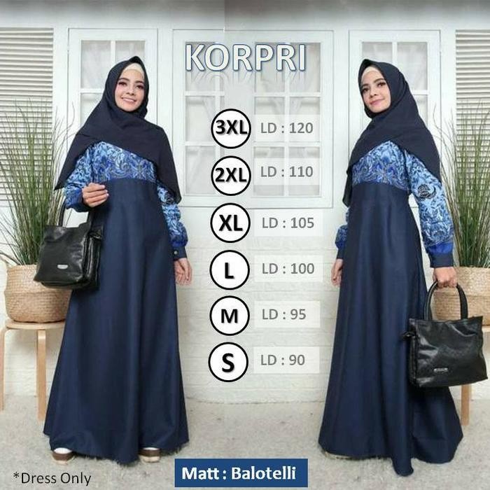 ASLI seragam korpri gamis PNS syari sergam guru dress gamis korpri READY STOCK