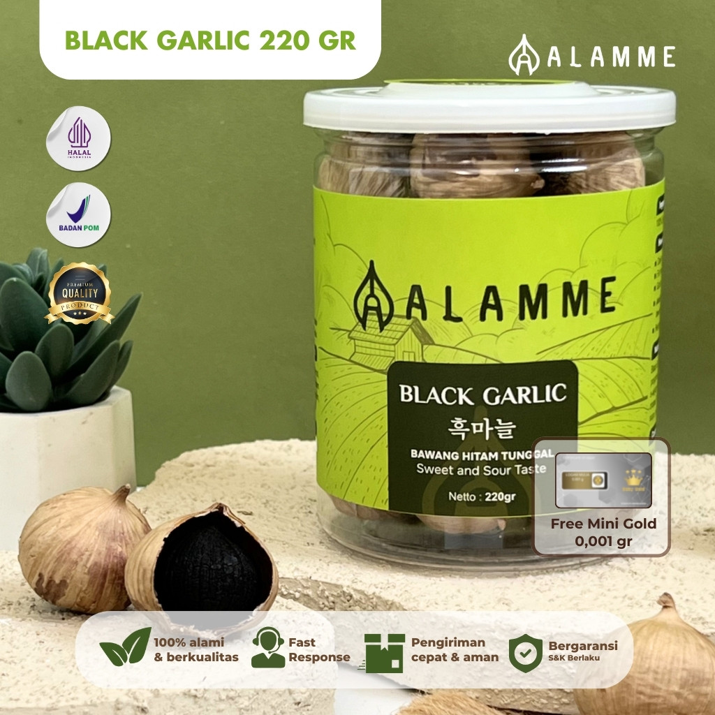 

Alamme - Black Garlic Bawang Hitam Tunggal Premium Alamme 220gr