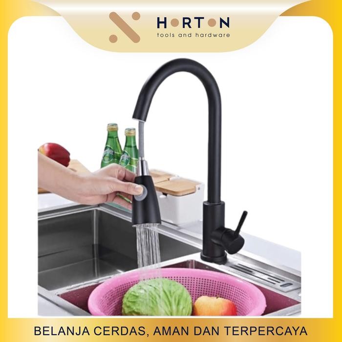 Kran Angsa Tarik / Keran Angsa Cuci Piring Fleksibel Tarik / Air Panas Dingin / Kran Flexible