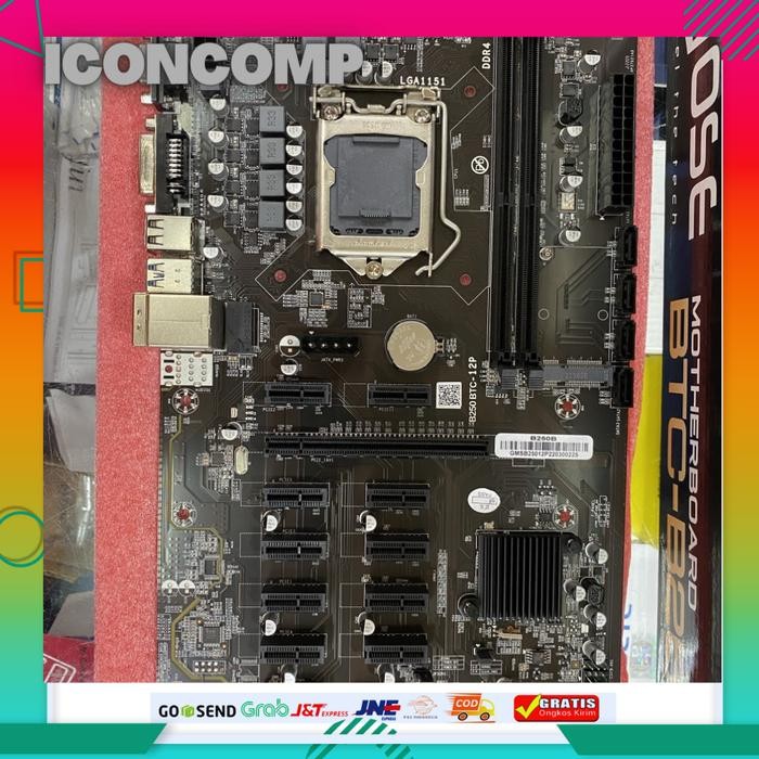 MOTHERBOARD HOSE BTC B250 MINING 12 SLOT