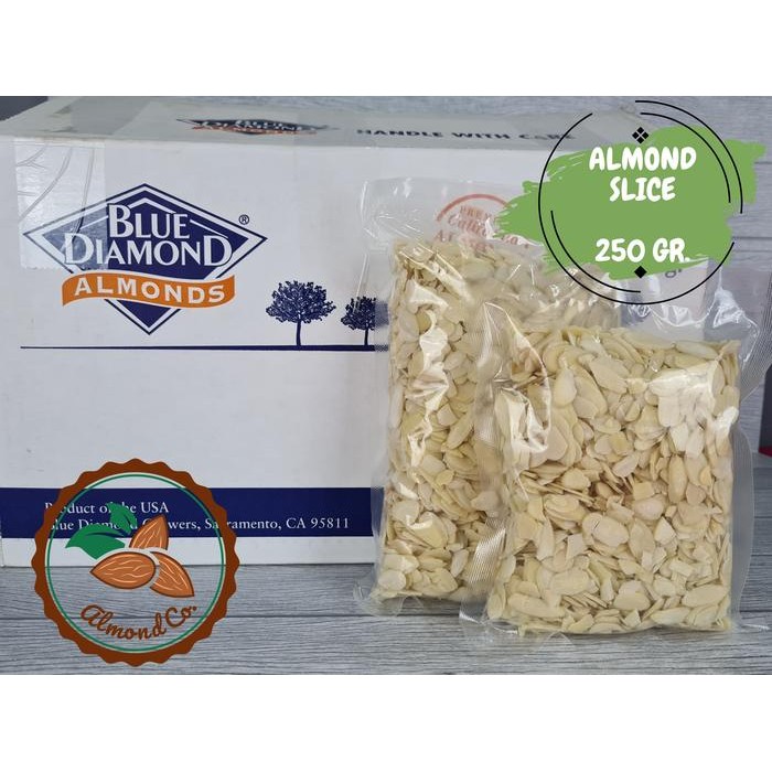 

Kacang Almond Slice (Mentah) 250 Gr Blue Diamond New