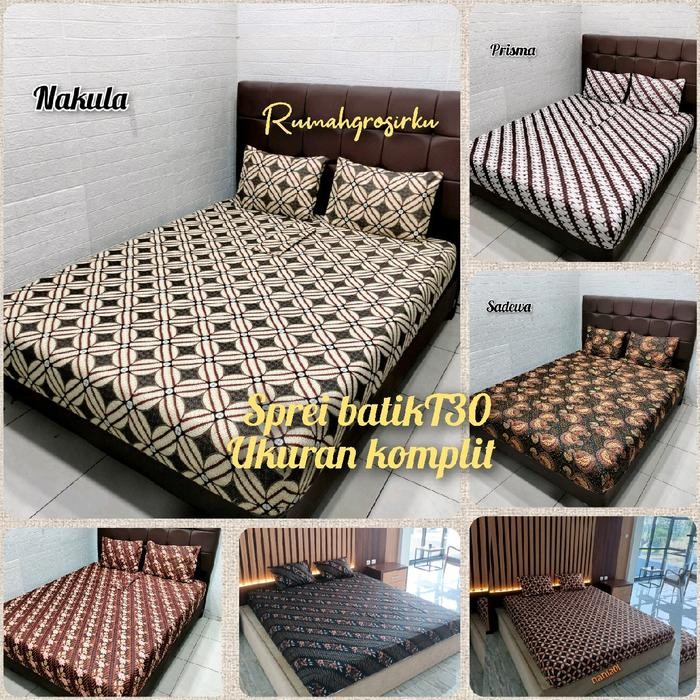 Sprei batik modern sprei jadul T30 ukuran komplit 120,160,180,200 sprei batik asli