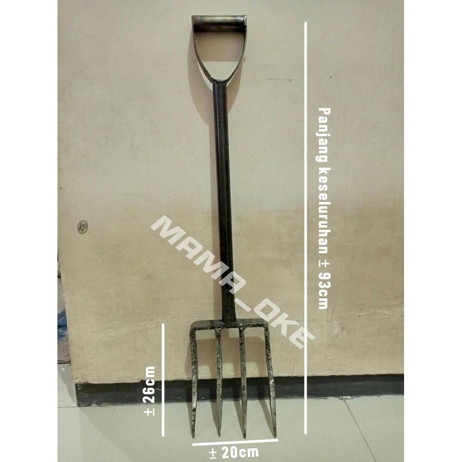 Garpu Tanah 4 Gigi Baja Per Asli / Sendok Tanah
