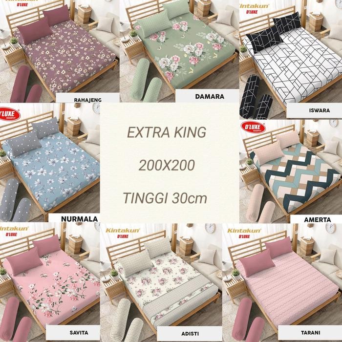 kintakun tinggi 30 extra king 200x200/sprei kintakun tinggi 30cm dulux