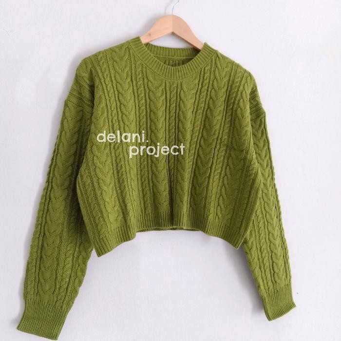 Delani.Project - Ryujin Crop Sweater Knit Cable