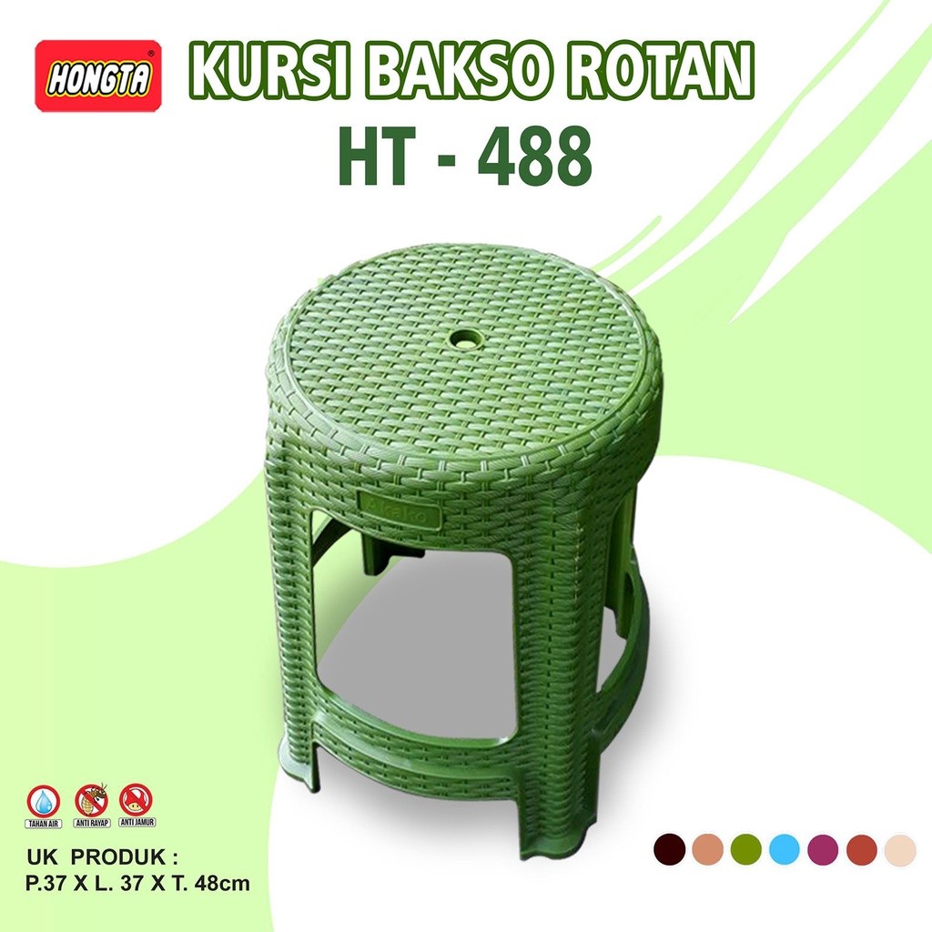 KURSI BAKSO BULAT / KURSI BULAT PLASTIK HT488 KURSI BASO BANGKU BAKSO