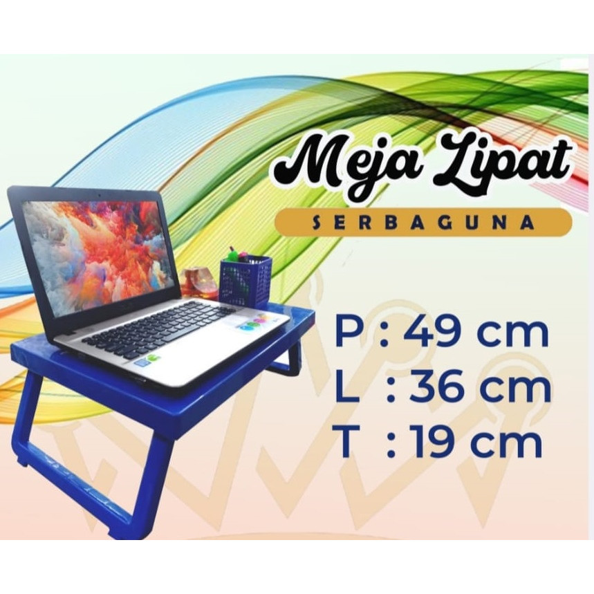 MEJA LIPAT LAPTOP TULIS PORTABLE PLASTIK MEJA ANAK SERBAGUNA WARNA MEJA  PLASTIK MEJA PLASTIK