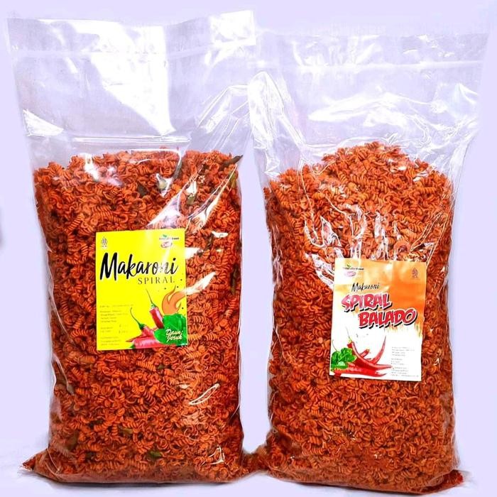 

Makaroni Spiral Pedas Enak Kemasan 1kg, Snack Food Cemilan Keripik Crispy Kering Kripik Spicy jajan