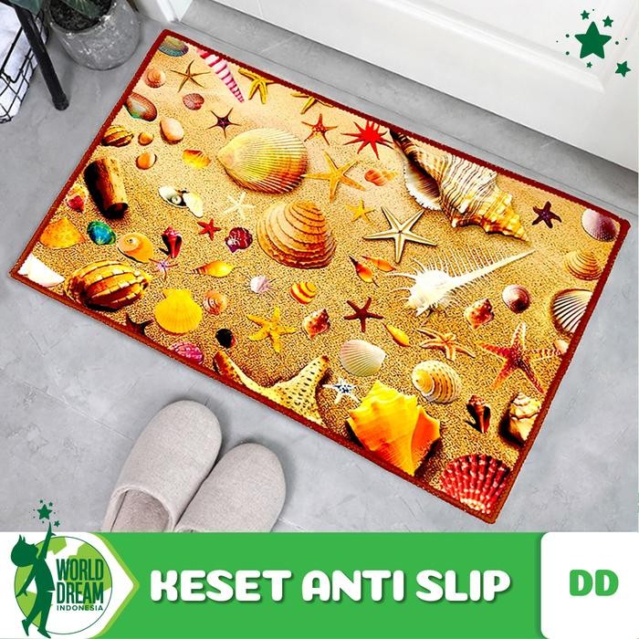 Baru Stok COD WORLD Keset Lantai Tebal Menyerap Air Anti Slip Ukuran 40cm x 60cm Motif Karakter DD-2