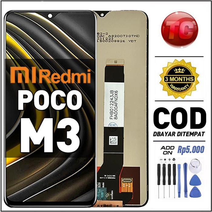 Original Lcd Redmi Poco M3 Fullset Ori Asli Layar Hp Touchscreen Sentuh Versi Tinggi Cod