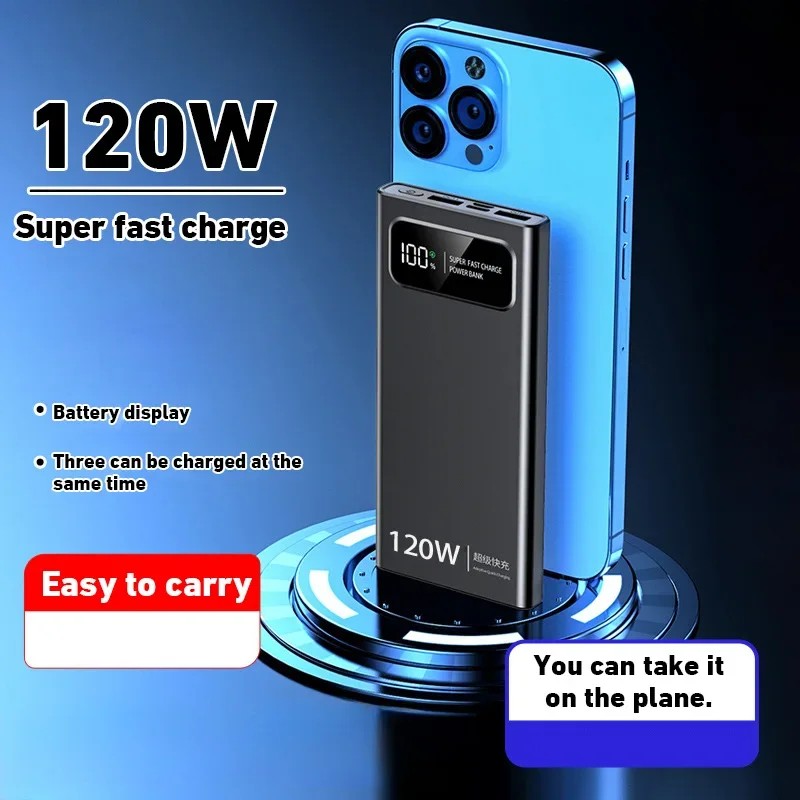 200000Mah Power Bank Ultralarge Capacity Portable Charging Digital Display External Battery For