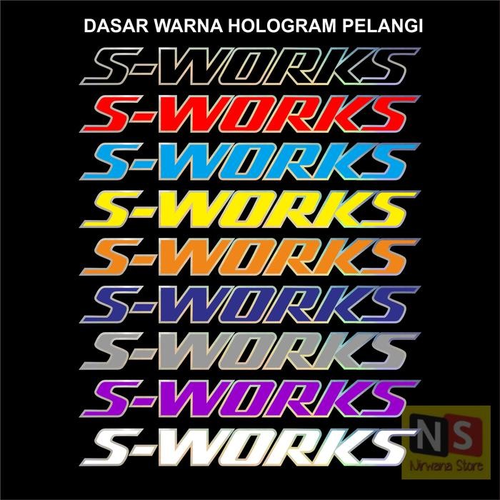 Stiker S-Works Specialized Hologram Decal Sticker Sworks #Gratisongkir