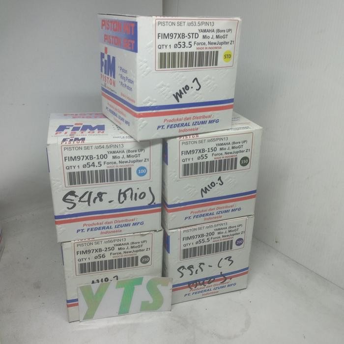 PISTON KIT FIM 97XB PIN 13 BOREUP MIO J/GT, JUPZ1 53,5/54,5/55/55,5/56