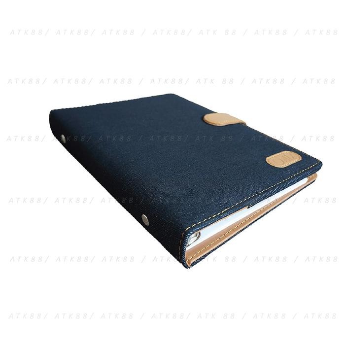 

Uta - Onix Navy Blue Binder Denim Jeans Kancing Exclusive 20 Ring A5 Campus