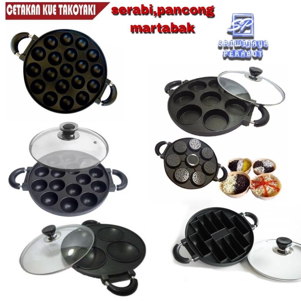 CETAKAN KUE TAKOYAKI MARTABAK MINI SERABI KUE PANCONG CAKE PAN SERIES