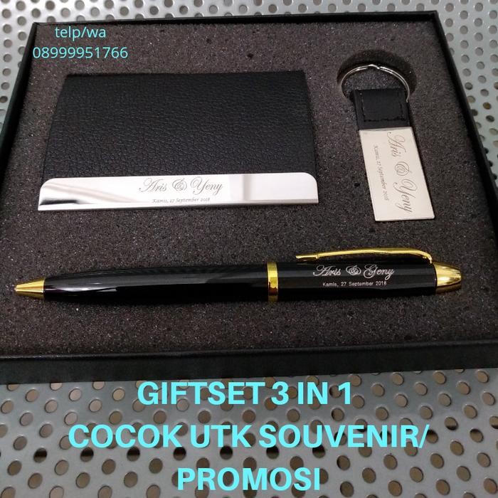 

Bentley - Set 3Pcs Pack Pulpen Card Holder Dan Gantungan Kunci