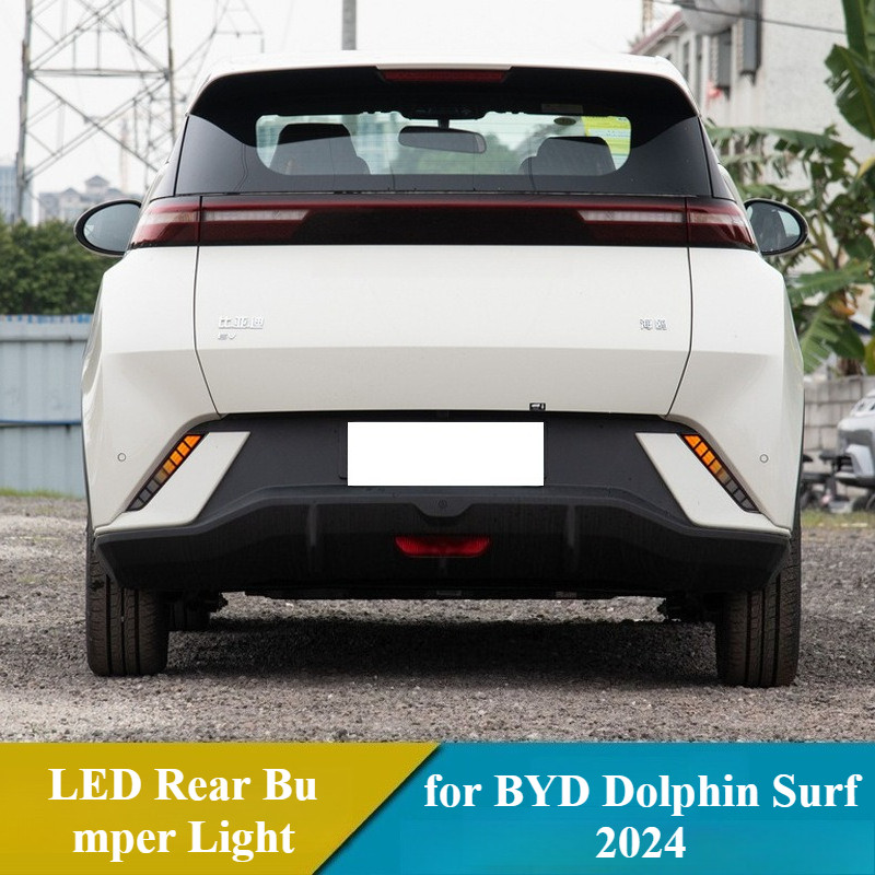 For Byd Dolphin Surf 2024 1 Pair Car Led Rear Bumper Light Running Brake Dynamic Turn Signal