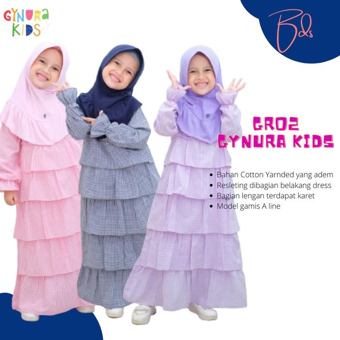 BEST SELLER Gamis anak Gynura kids