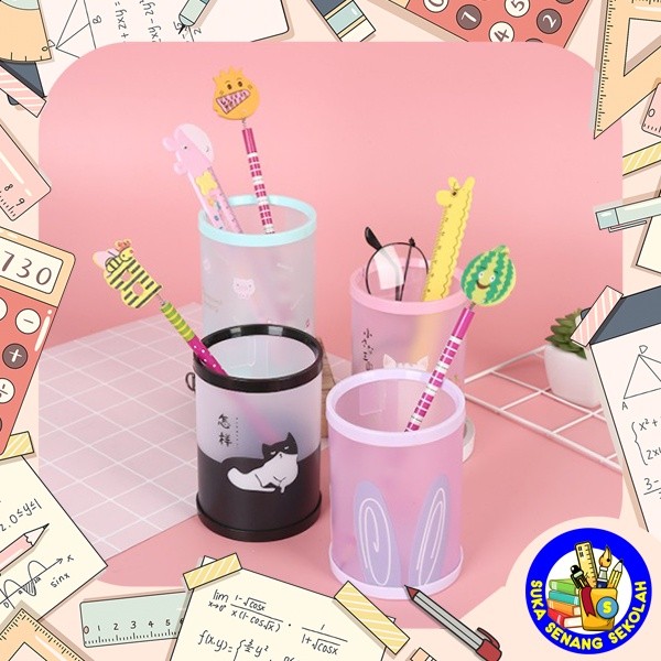 

FLASH SALE TEMPAT ALAT TULIS TABUNG / DESK ORGANIZER MOTIF ANIMAL AT0021