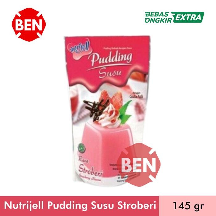 

JTTOP" NUTRIJELL PUDDING SUSU STROBERI 145G 145GR - PUDING STRAWBERRY MERAH