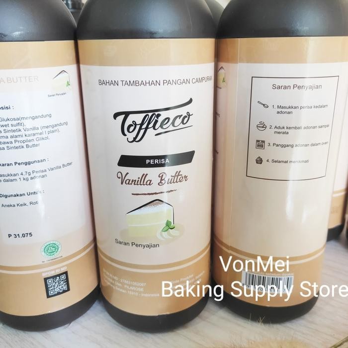 

JTTOP" TOFFIECO VANILLA BUTTER PASTE PERISA PASTA VANILA BUTER 1000 1KG LITER