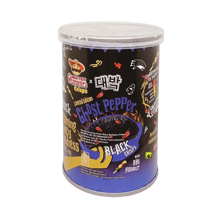 

Mamam_Asoy Mister Potato Ghost Pepper Black Crisp Bbq Flavour 40Gr