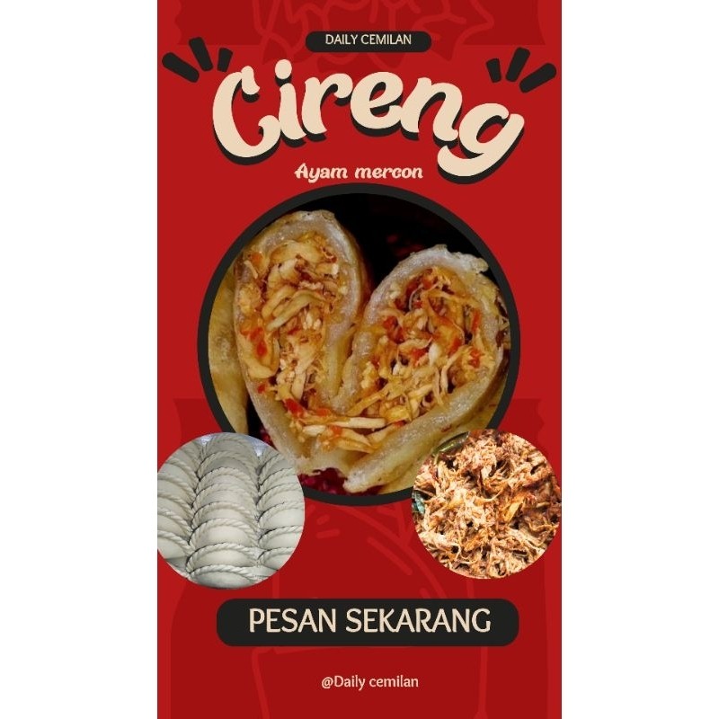 

Mamam_Asoy Cireng Mercon Isi Ayam Suwir Dan Jando Daily Cemilan Frozen Dan Sudah Divakum Home Made