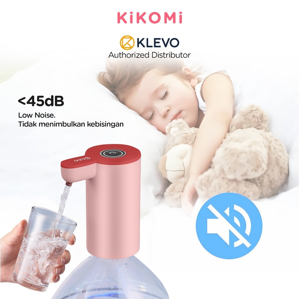 (Homelytouch Klevo Kl-Wp03 Pompa Galon Electric Rechargeable Type C Dispenser Air Minum Usb Charge