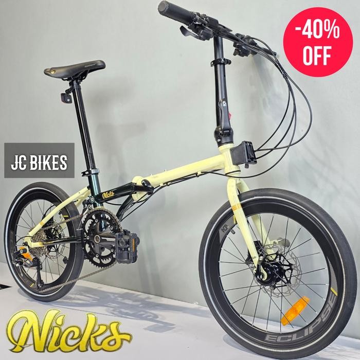 Sepeda Lipat Element Nicks 20" 451 Chromoly 2x10 Spd Hidrolik JANGKRIK