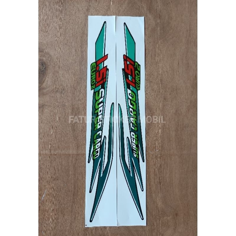 stiker mobil body samping pick up injeksi, stiker mobil super cargo, list body mobil pick up