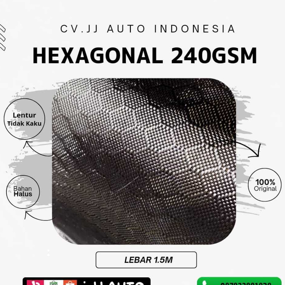 Serat Carbon Fiber Hexagonal