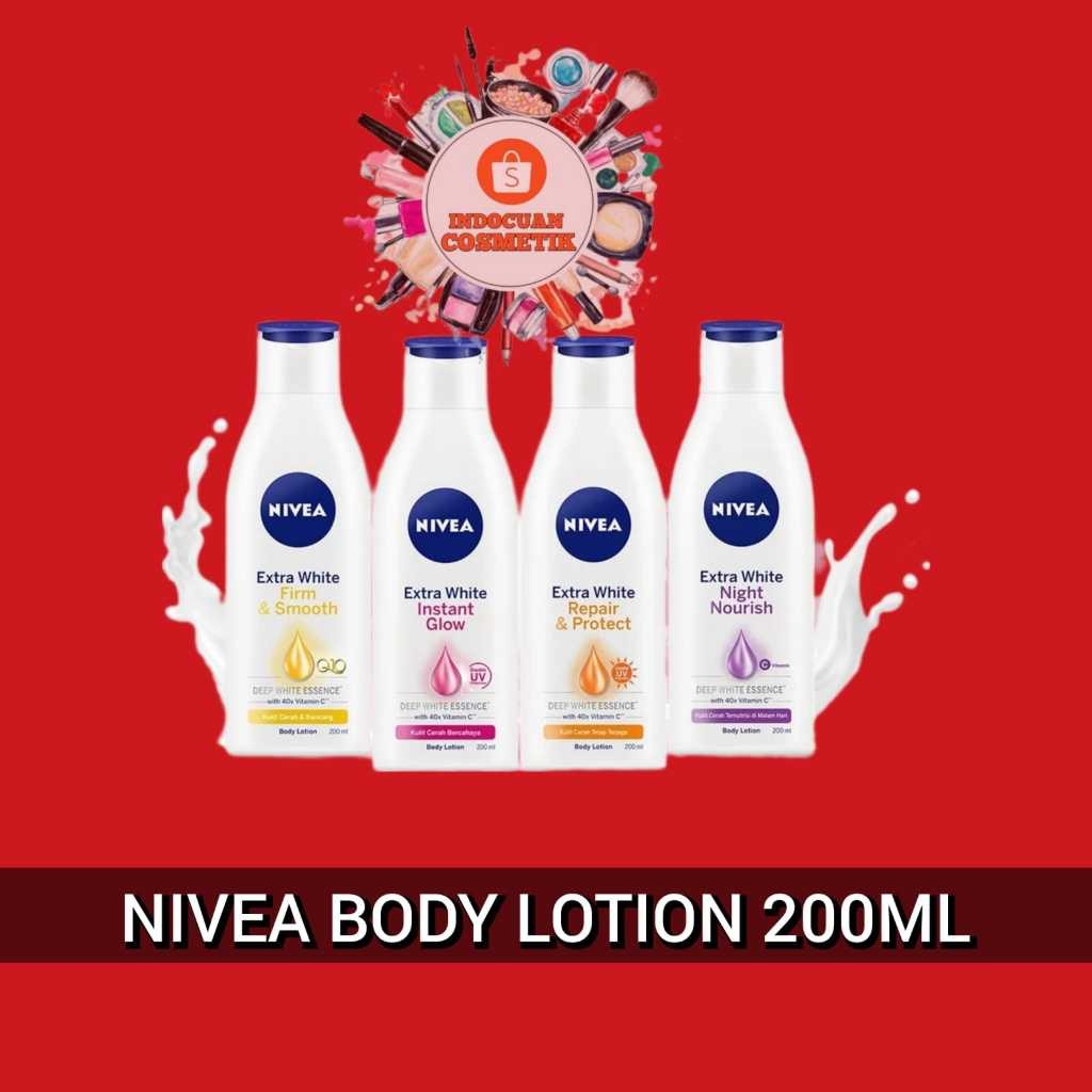 (INDOCUAN) Nivea Body Lotion 200ml - Nivea Hbl 200ml / Nivea Extra White Body Lotion 200ml