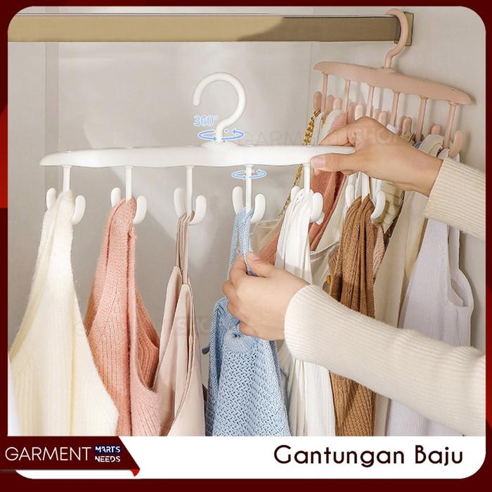 PREMIUM Hanger Cabang Pakaian Baju Celana Topi Inner Wear Organizer Lemari Jemuran Walking Closet