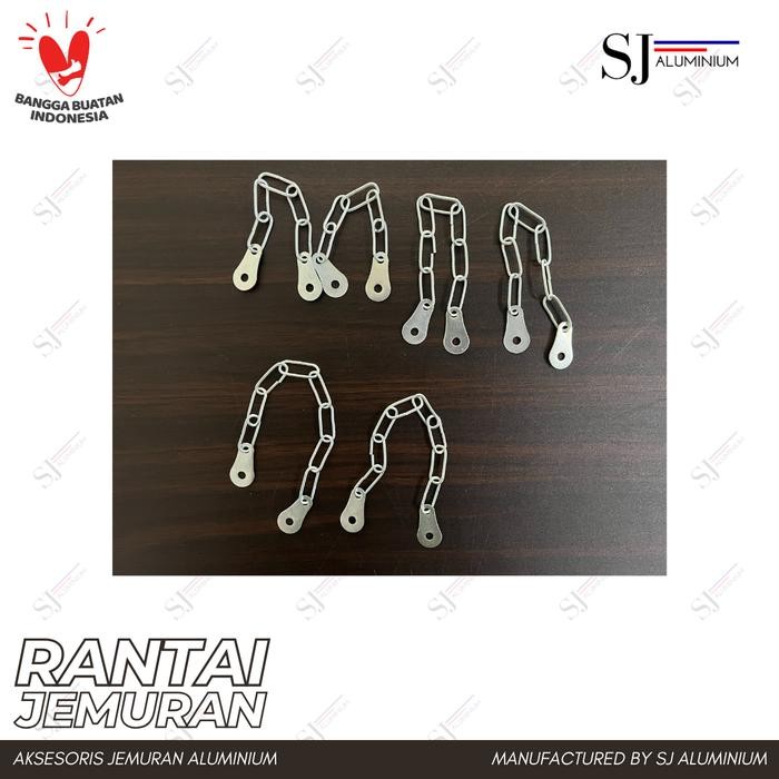 PREMIUM Sparepart Jemuran - Rantai Besi Galvanis / Siku Penyangga SJ Aluminium