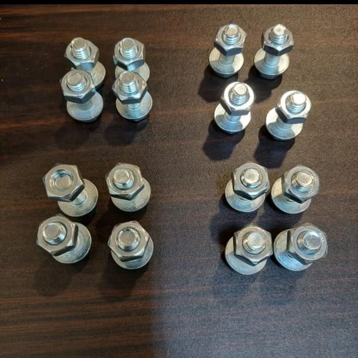 PREMIUM Baut mur roda troli hrg 1 set 16 pcs