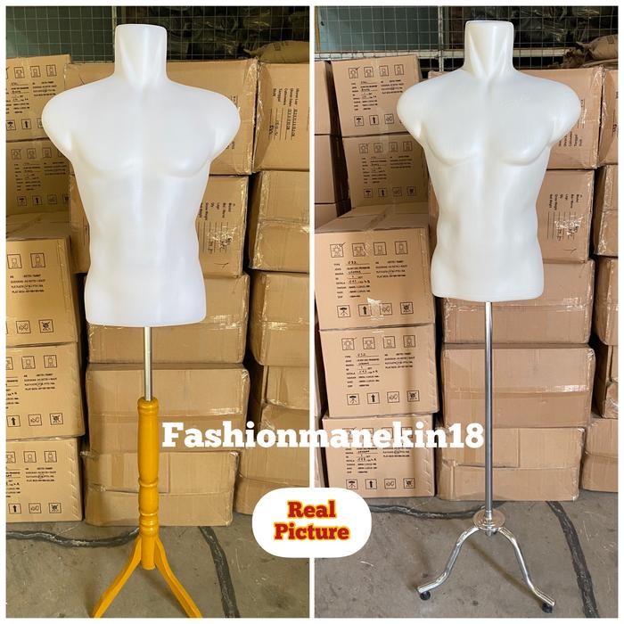 MANEKIN PRIA SETENGAH BADAN 1 SET KAKI TIANG / PATUNG BAJU GAMIS PRIA