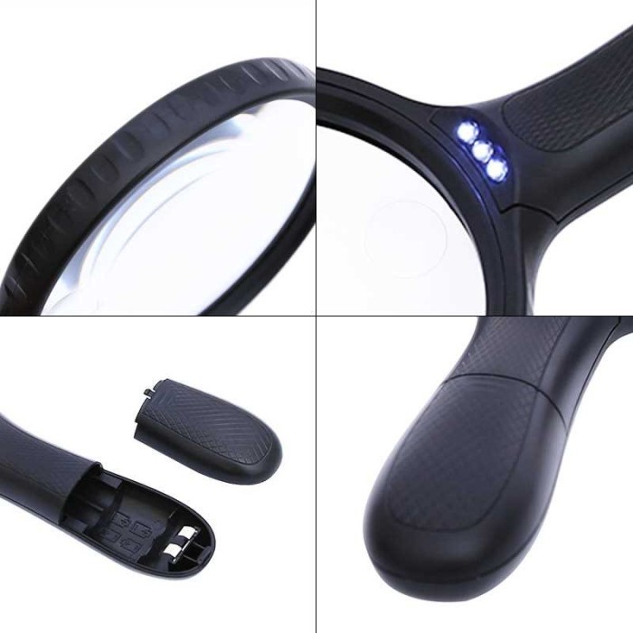 

Bricks - Kaca Pembesar Led Besar 138Mm Membaca / 1.8X 5X Lampu Lup Lensa