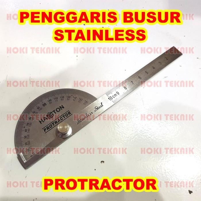 

Bricks - Penggaris Sudut Busur Derajat Protractor Stainless Hasston Original