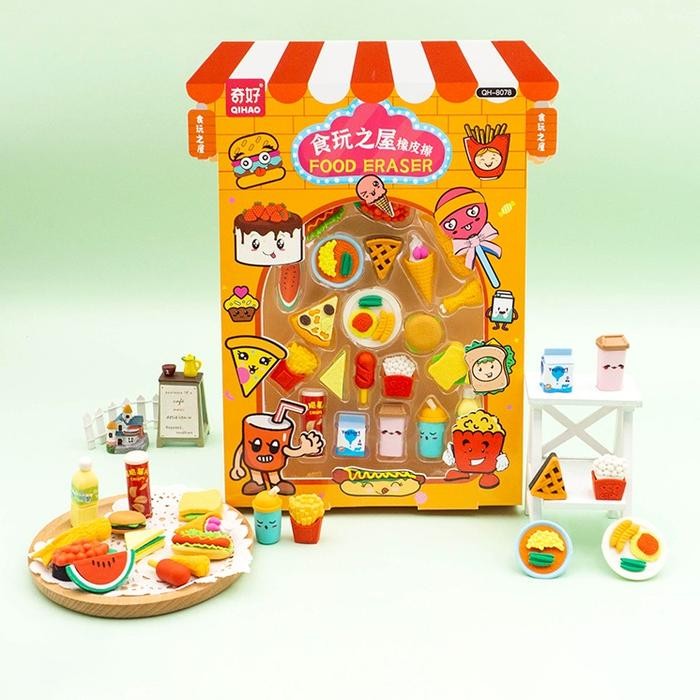 

Bricks - Penghapus Karakter Bentuk Makanan Food Eraser Sensory Play Mainan Anak Stationery