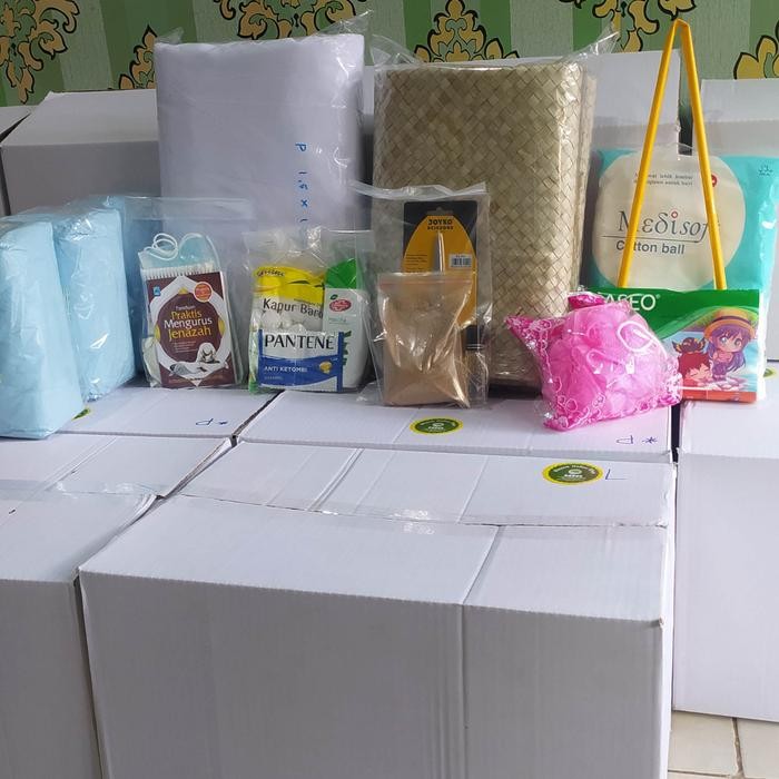 Set Lengkap Pengurusan Jenazah Perempuan Kain Kafan Super