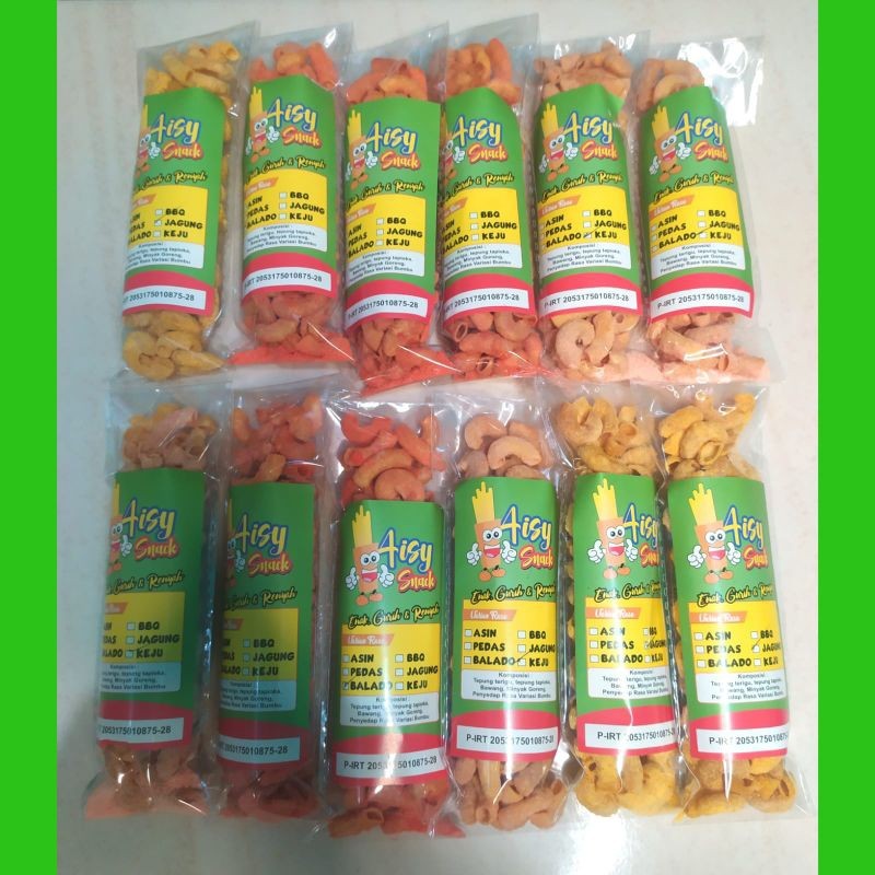 

Desyallshop Paket 10 Bungkus Makaroni Bantet 30Gr Aisy Snack