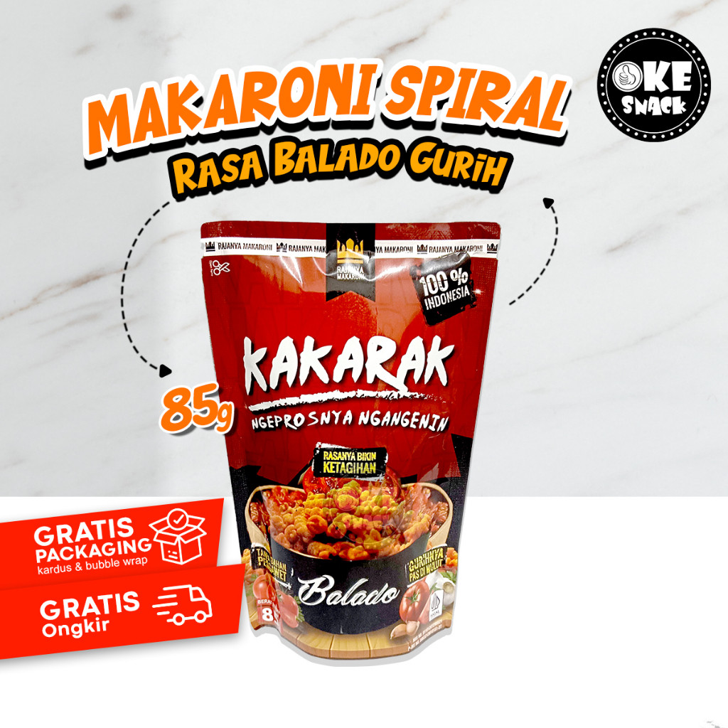 

Desyallshop Makaroni Kakarak Variasi Super Pedas Balado Cumi Limau Rendang